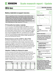 Edison: Battery materials to support recovery - Update vom 25.03.2020