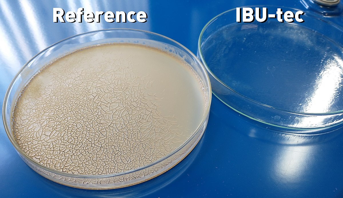 UV-Schutz Material ZnO oder Zinkoxid von IBU-tec Vergleich der Transparenz