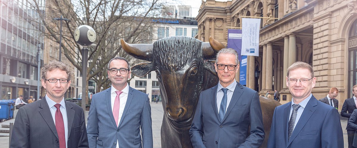 Management der IBU-tec zum Börsengang im Jahr 2017 in Frankfurt