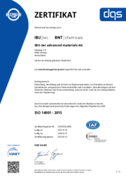 ZERTIKIKAT DIN ISO 14001