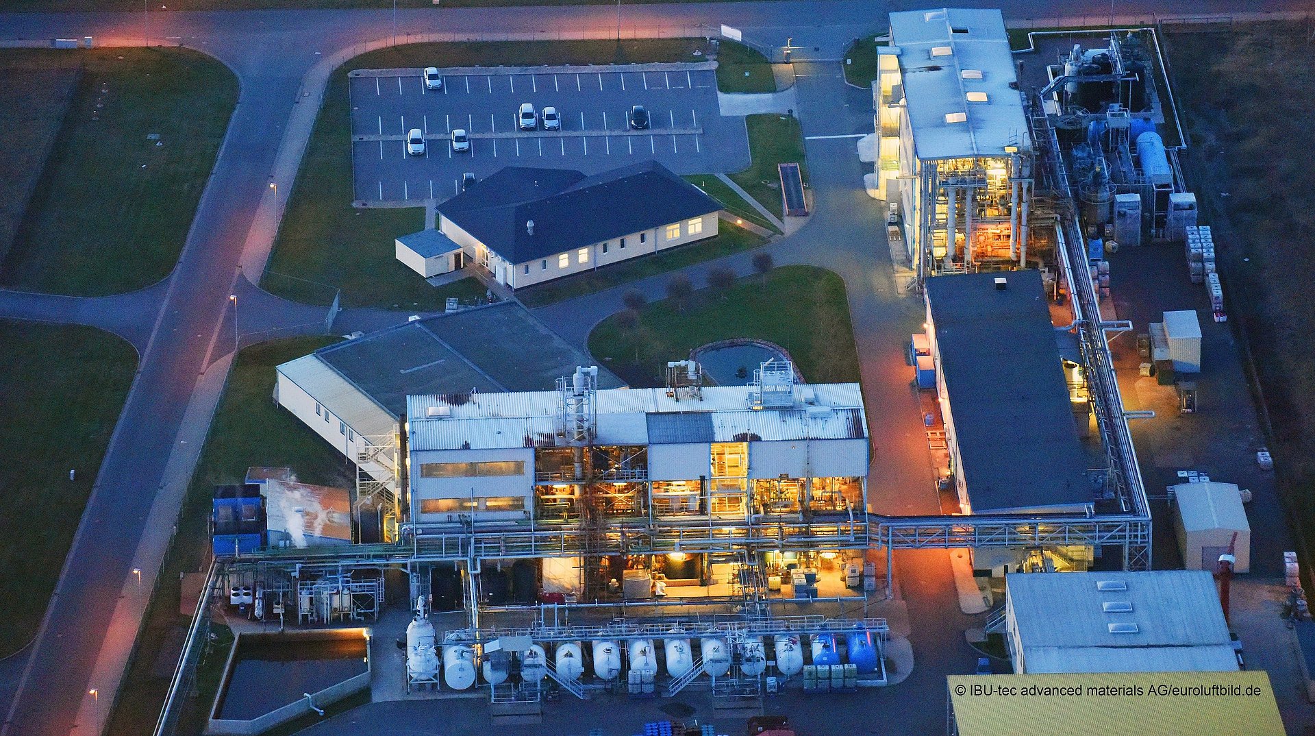 BNT Chemicals der IBU-tec im Chemiepark Bitterfel-Wolfen, Luftbild